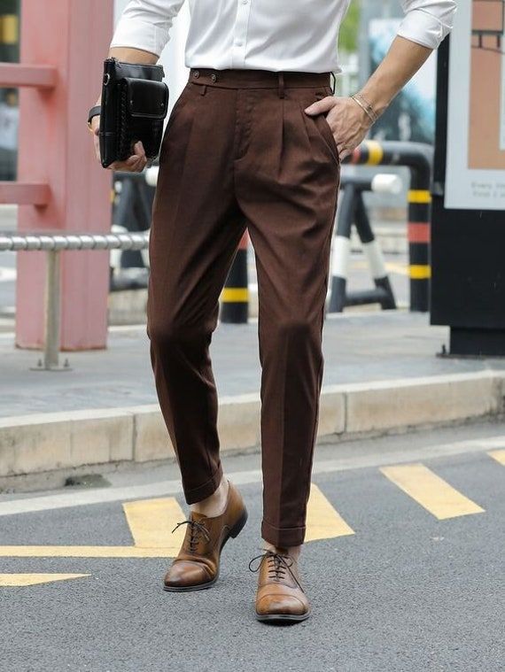 Brown pants outfit men are versatile wardrobe staples that offer endless styling possibilities for men looking to elevate