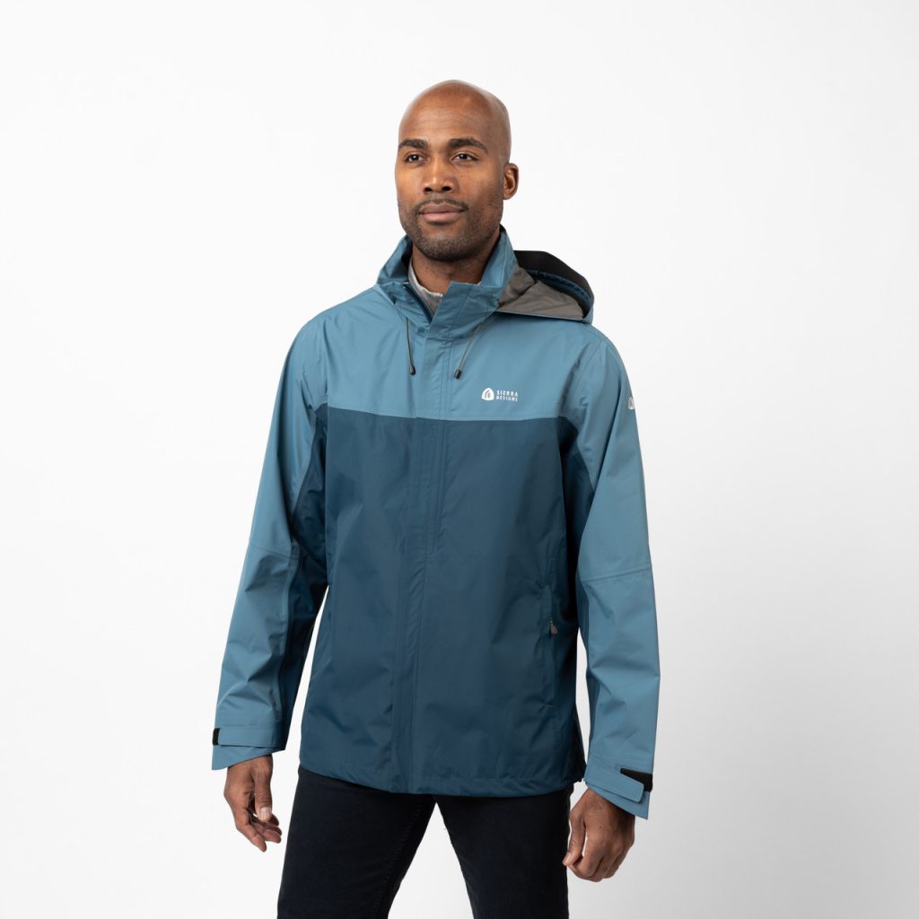 Men's rain jacket with hood is a versatile and essential piece of outerwear designed to provide protection from the elements while