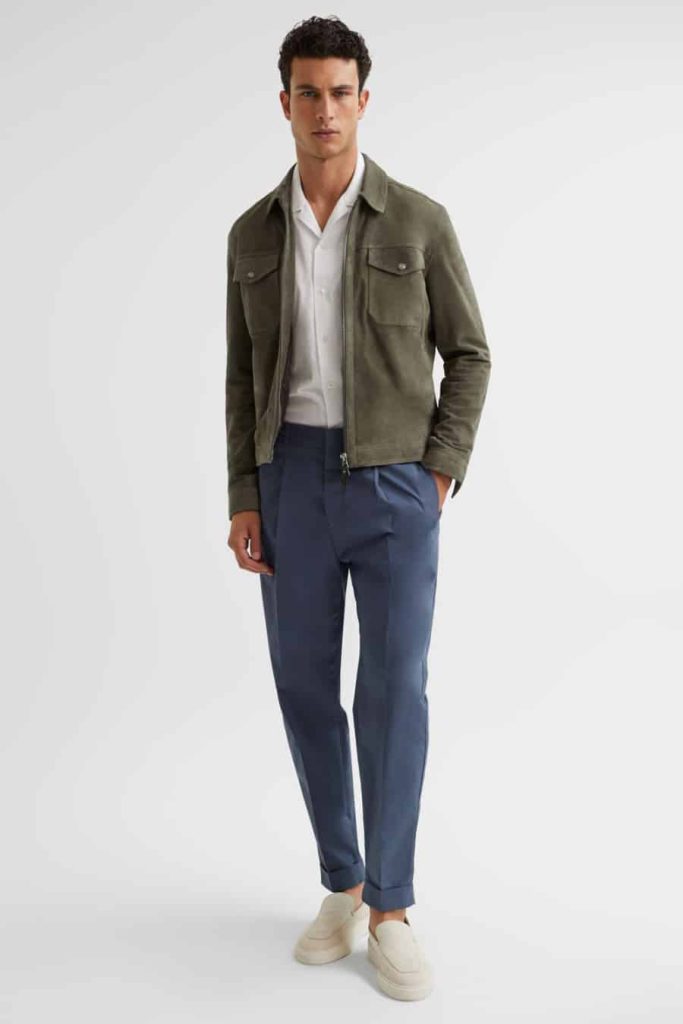 Casual blue pants outfit male