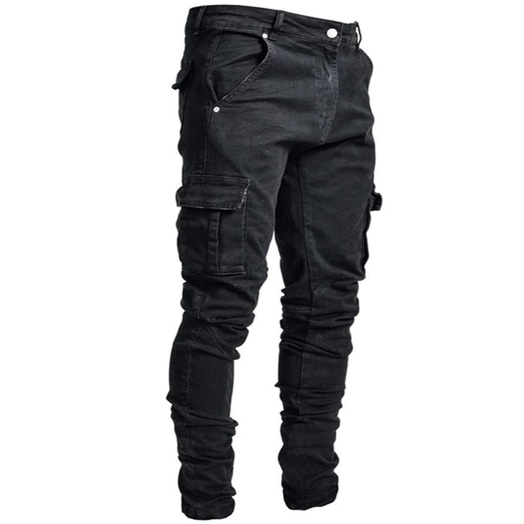 Skinny cargo pants men