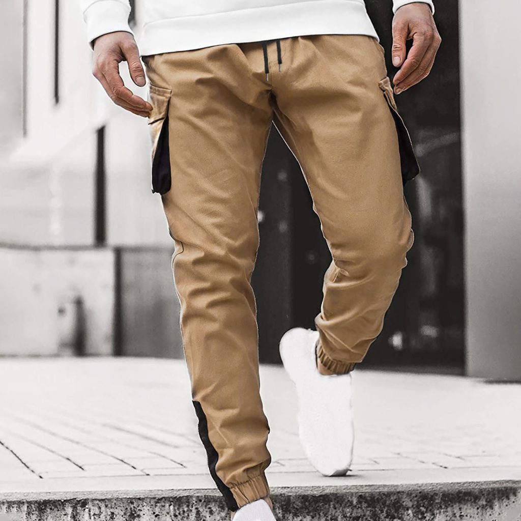 slim fit cargo pants for men