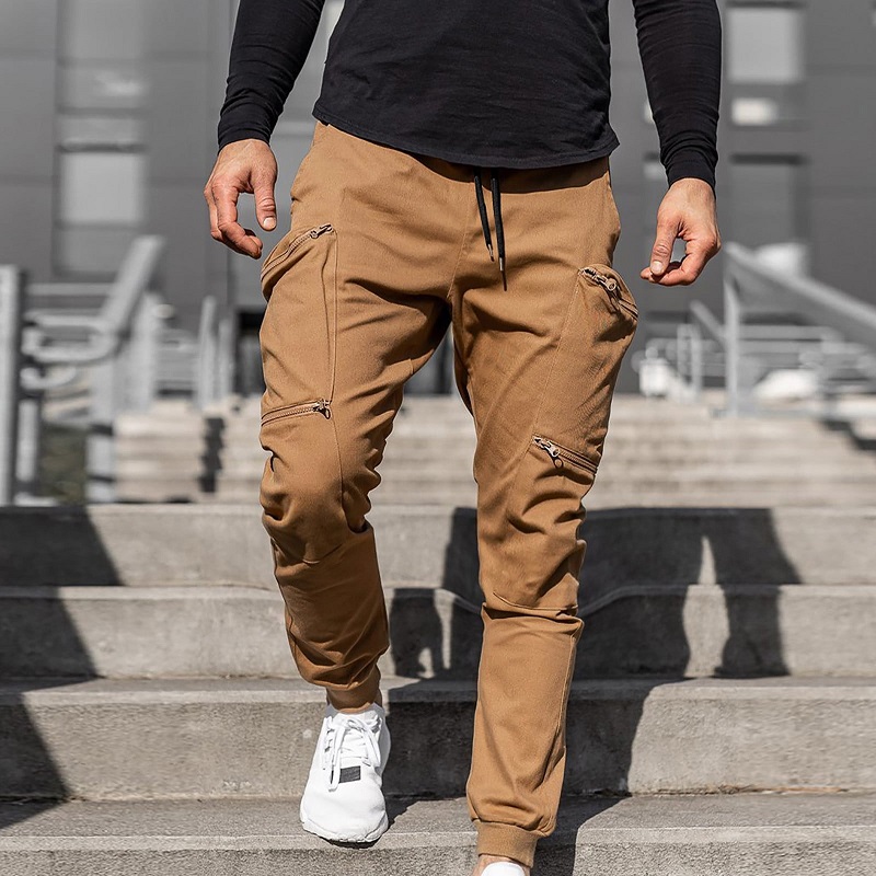 brown cargo pants outfit men