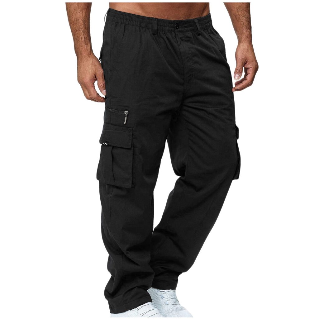 black mens cargo pants