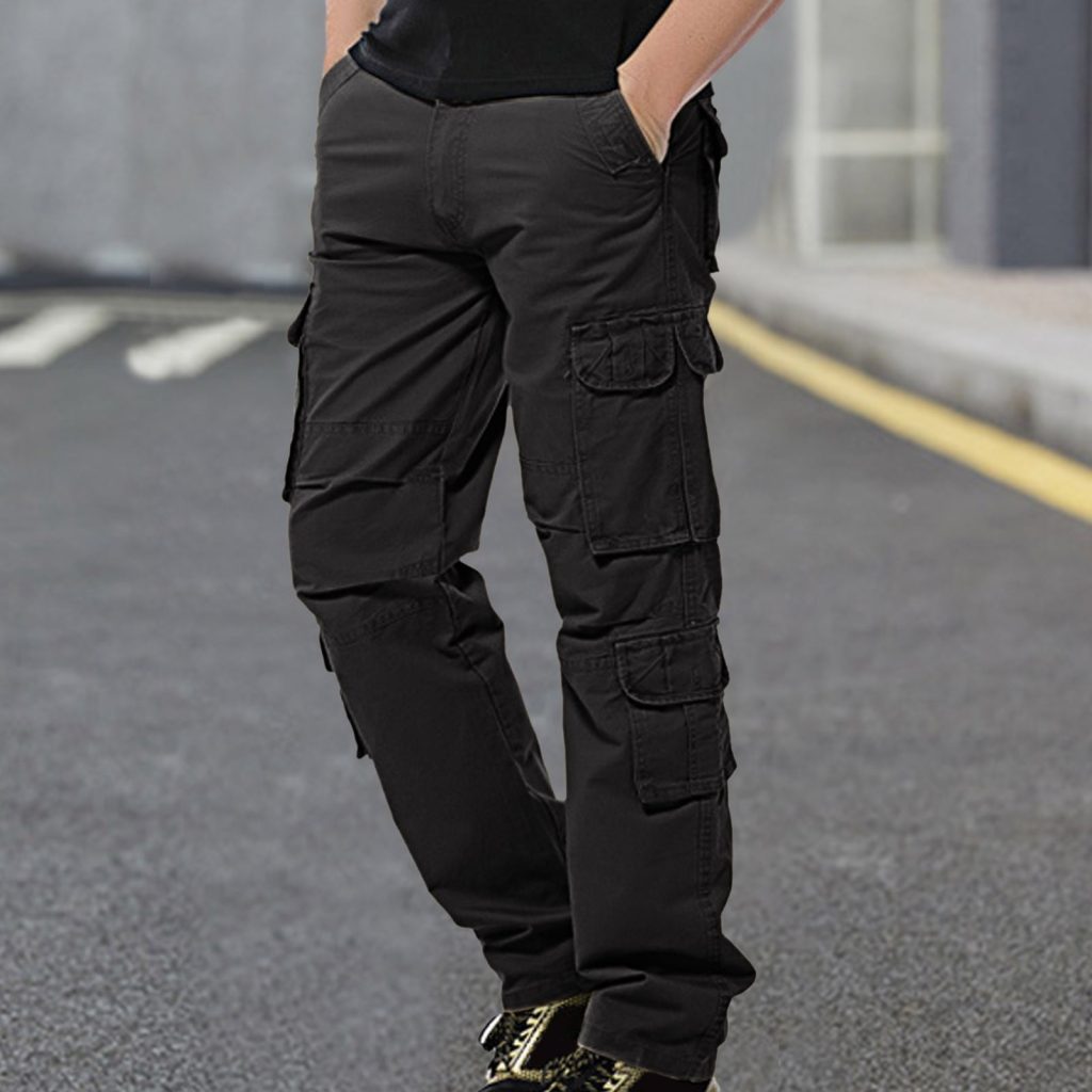 black mens cargo pants