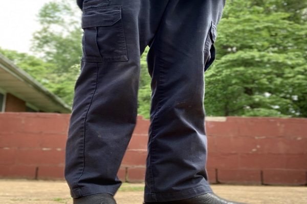 Cowboy boots with cargo pants