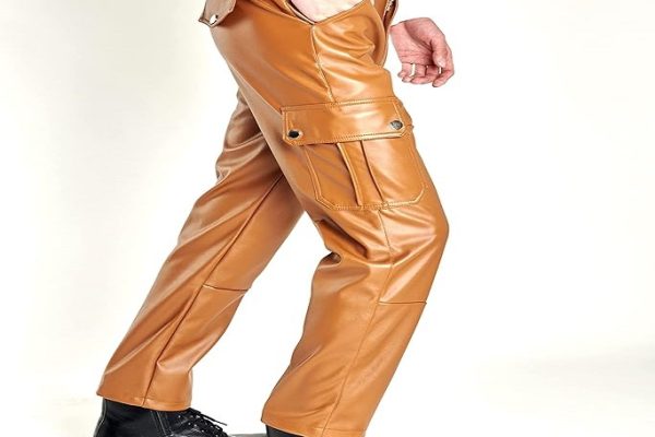 Leather cargo pants outfit