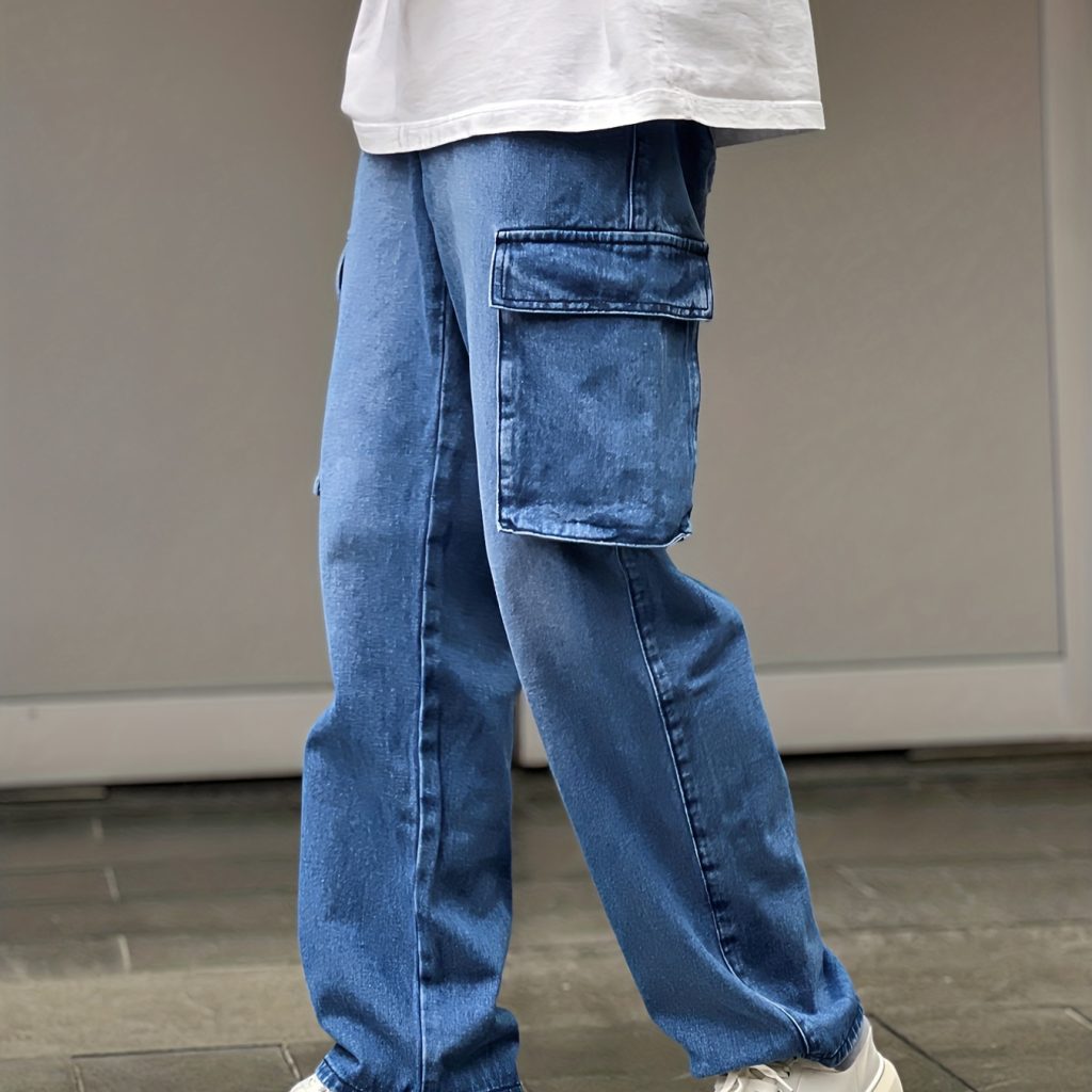 denim cargo pants mens