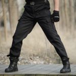 Men black cargo pants