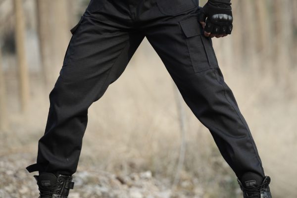 Men black cargo pants