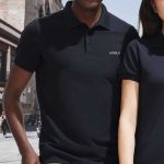 Men's black polo shirt