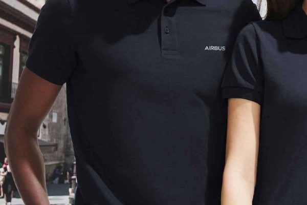 Men's black polo shirt