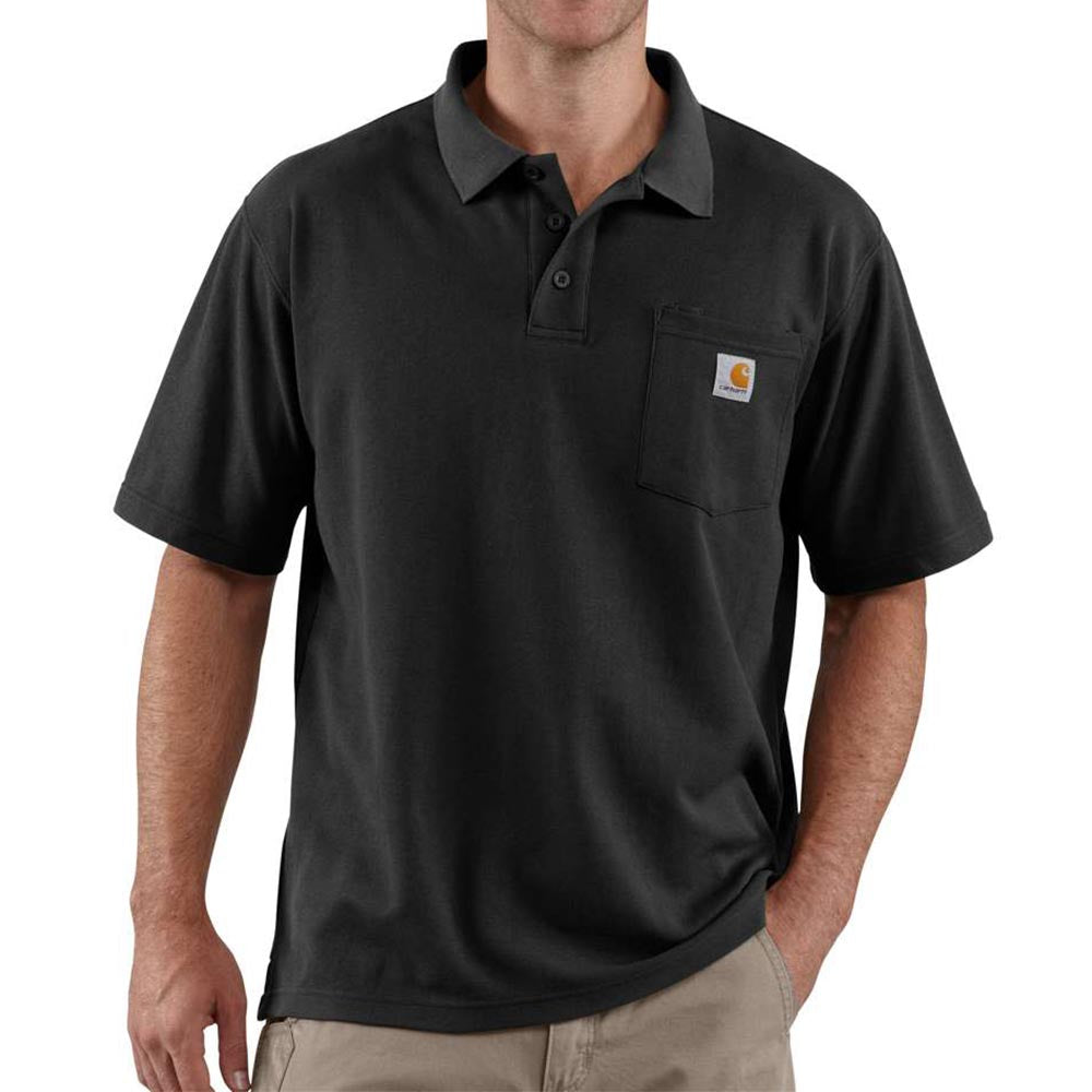 Men's black polo shirt