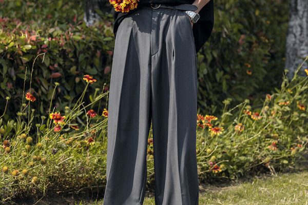 Wide leg pants men