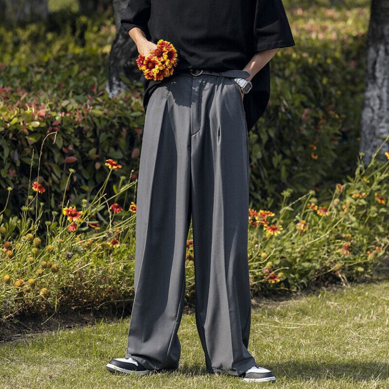 Wide leg pants men