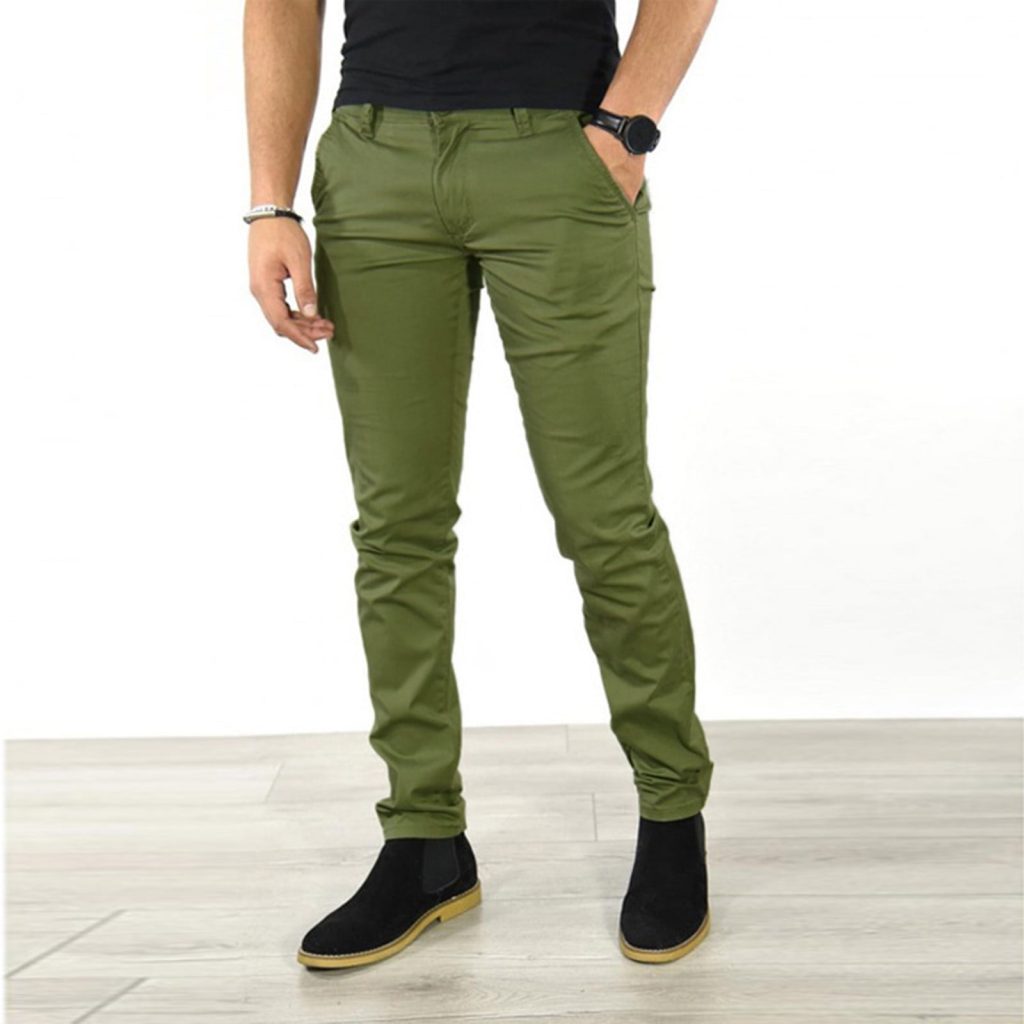 Green pants men