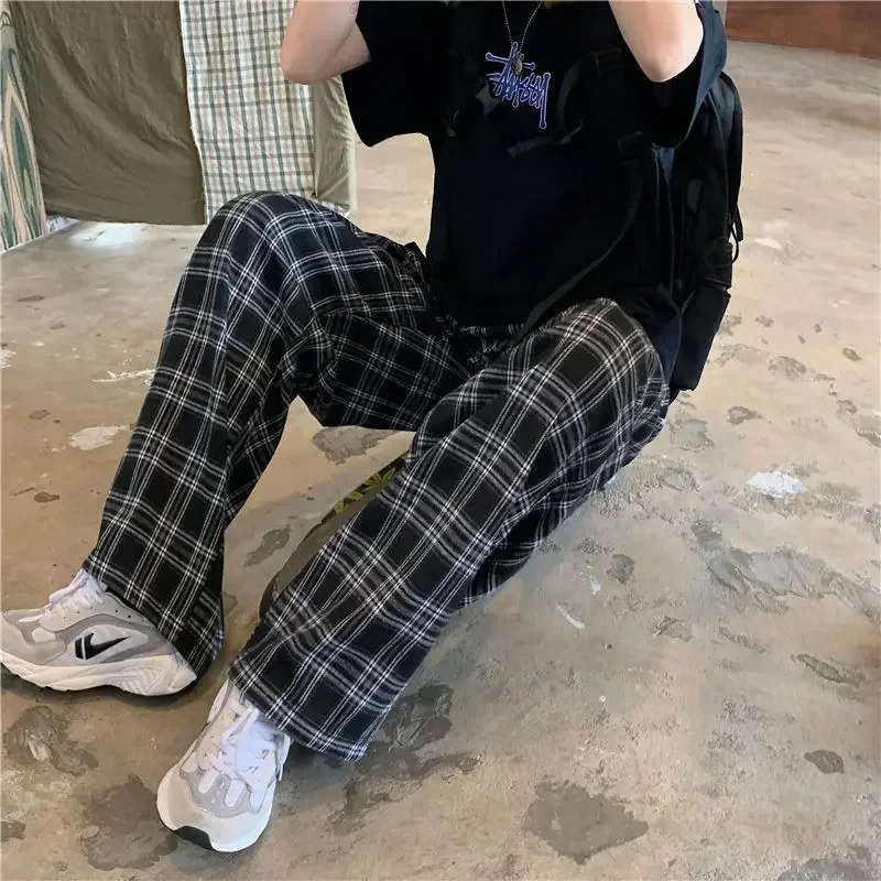 Plaid pants men