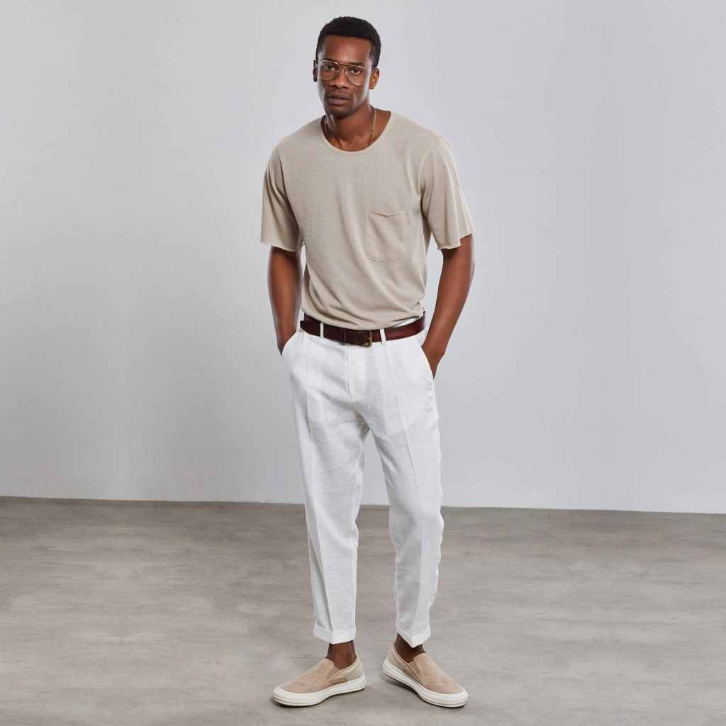 Men white pants