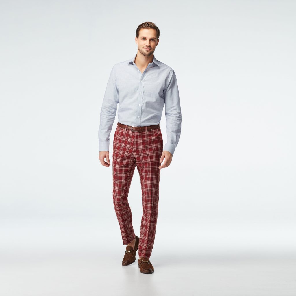 Plaid pants men