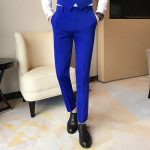 royal blue pants suit