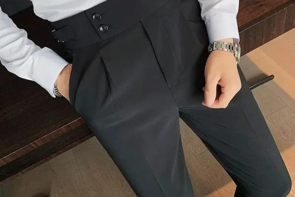 cuffed suit pants