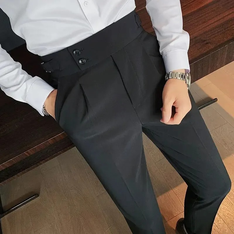 cuffed suit pants