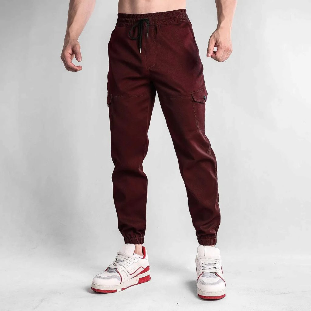 burgundy cargo pants