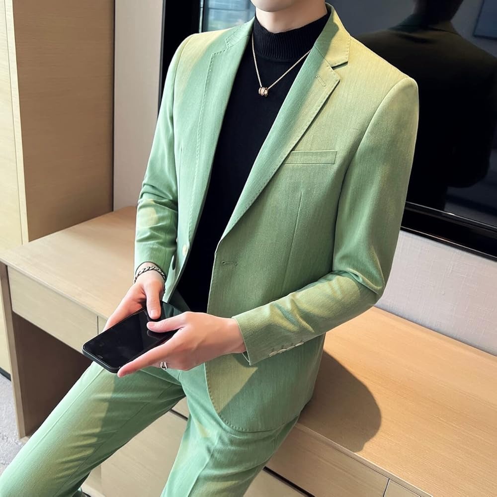 green pants suit