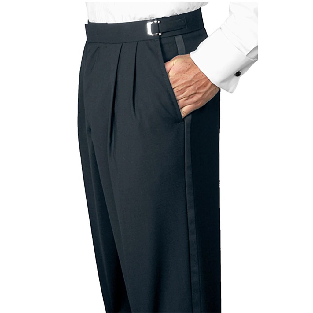 pleated suit pants