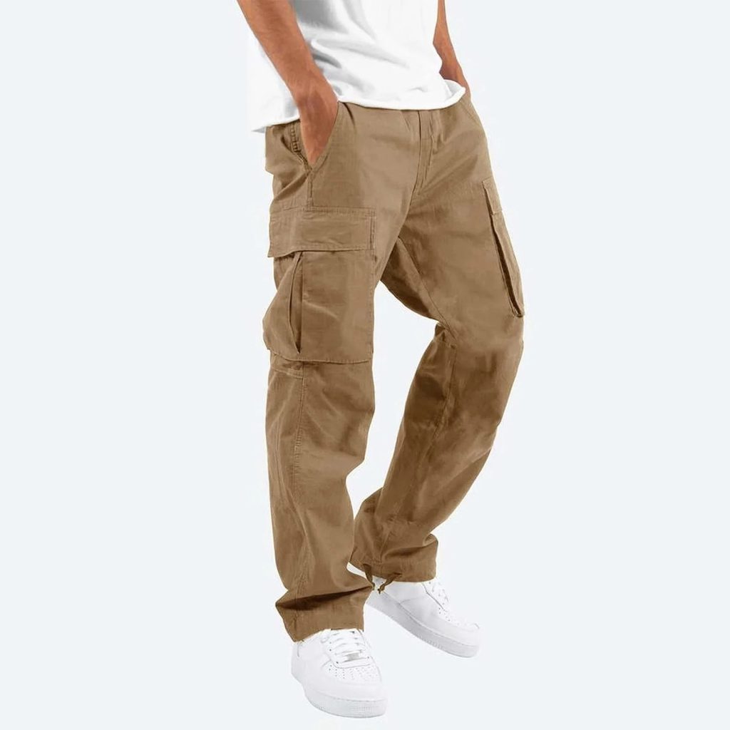 tan cargo pants outfit