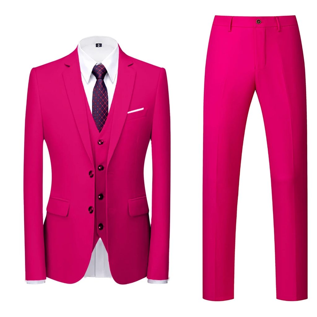 pink pants suit