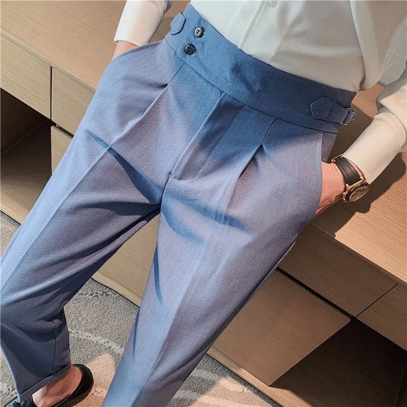 high waisted suit pants