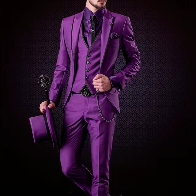 purple pants suit