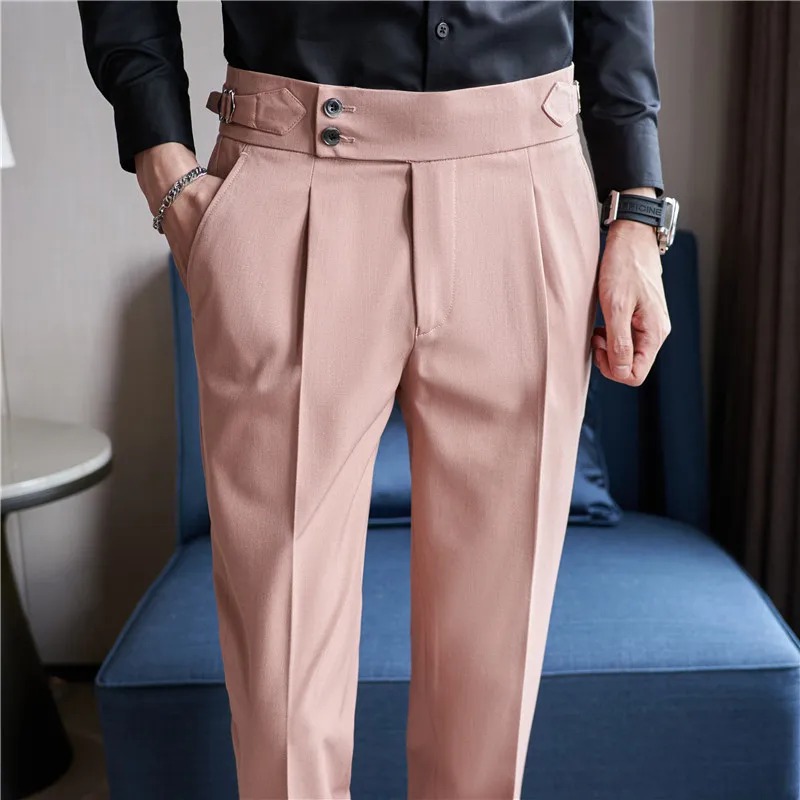 pink pants suit