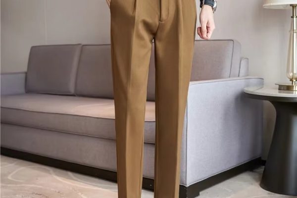 brown suit pants