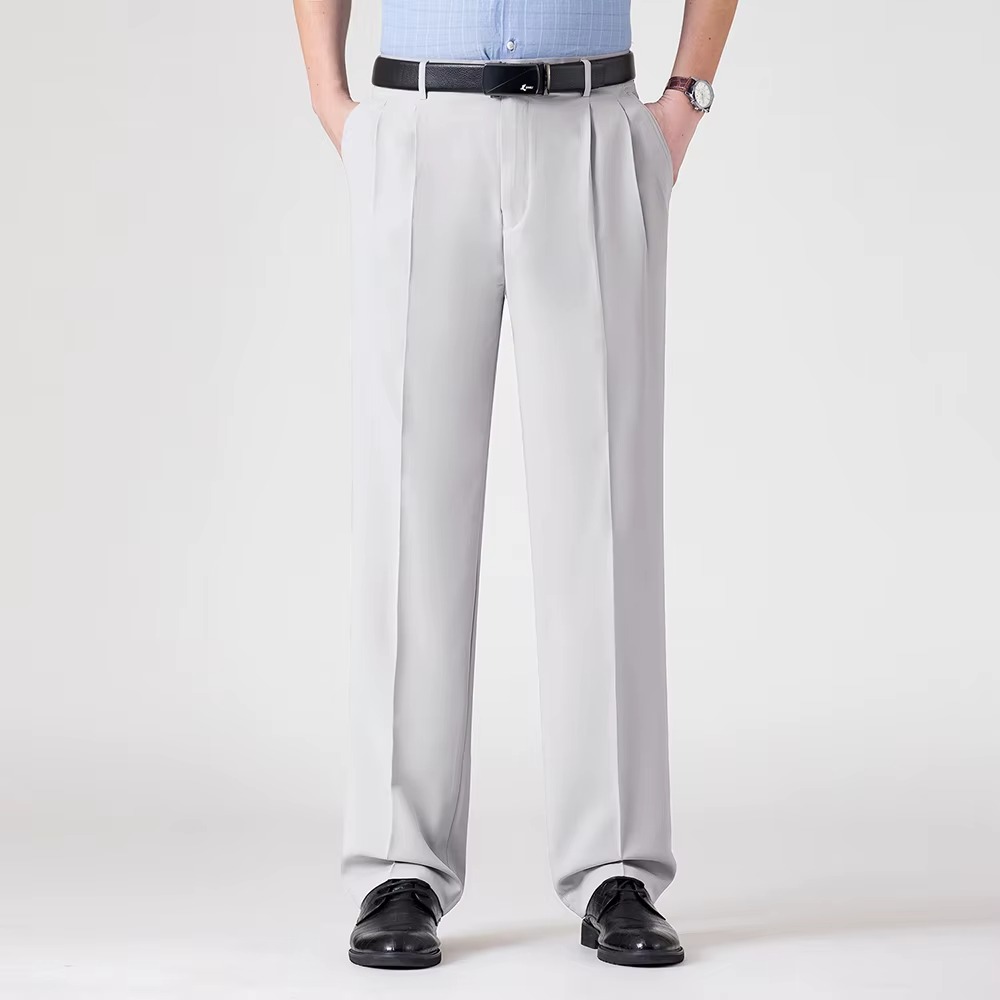 pleated suit pants