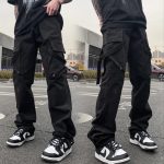 mens cargo pants black