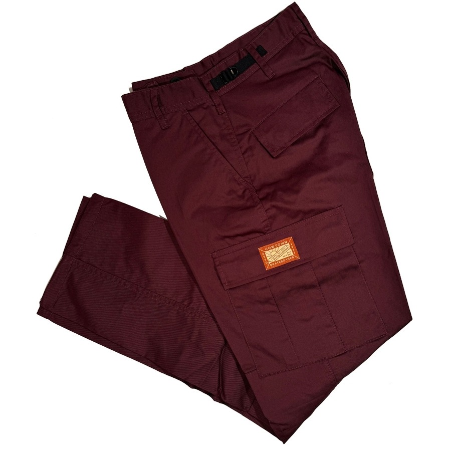 burgundy cargo pants