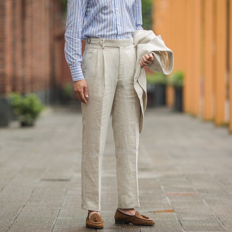 linen suit pants