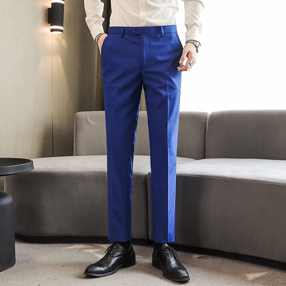 blue suit pants