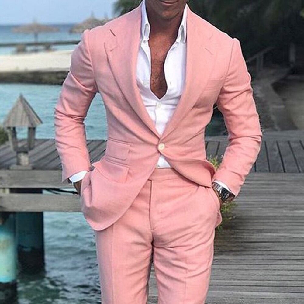 pink pants suit