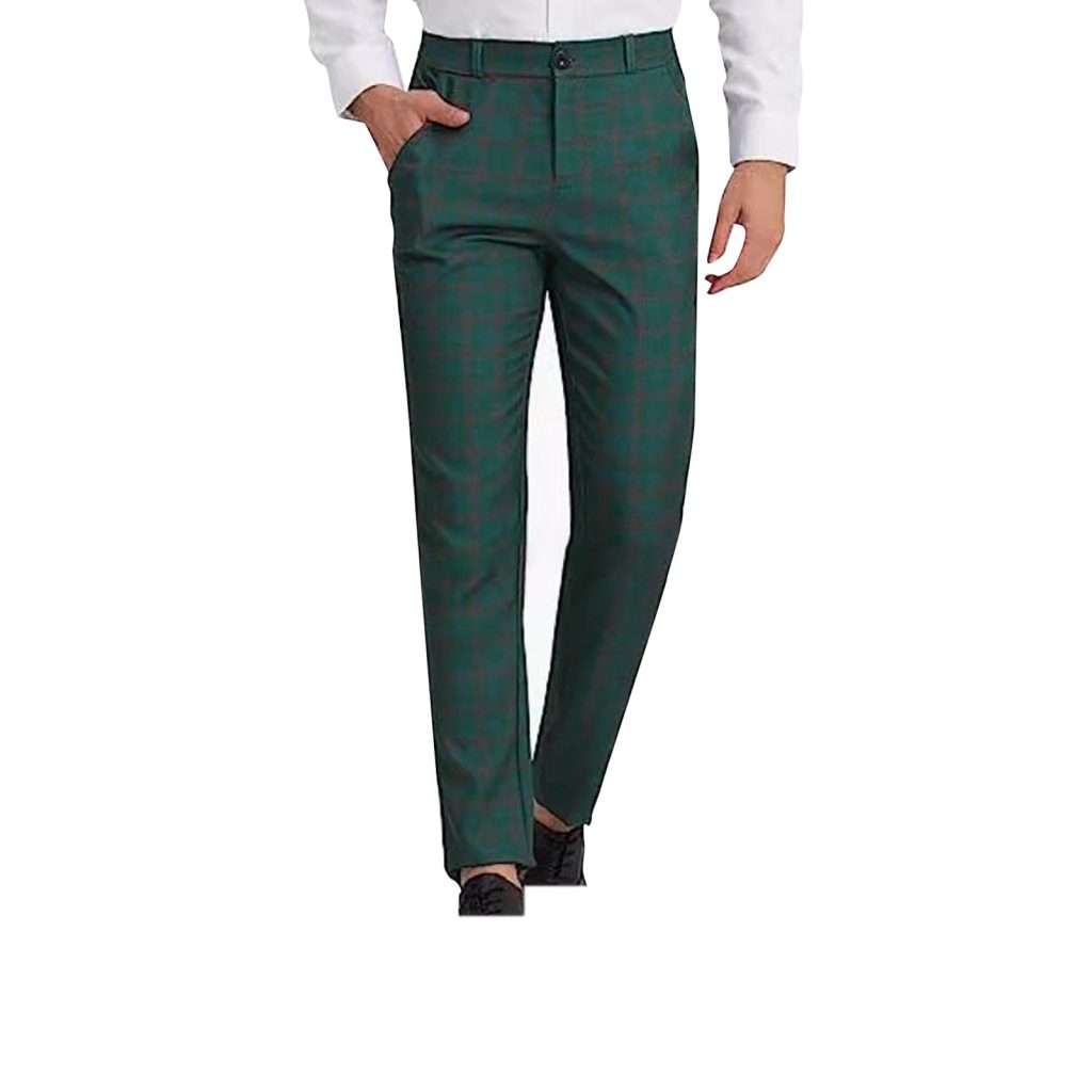 green suit pants