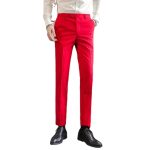 red suit pants